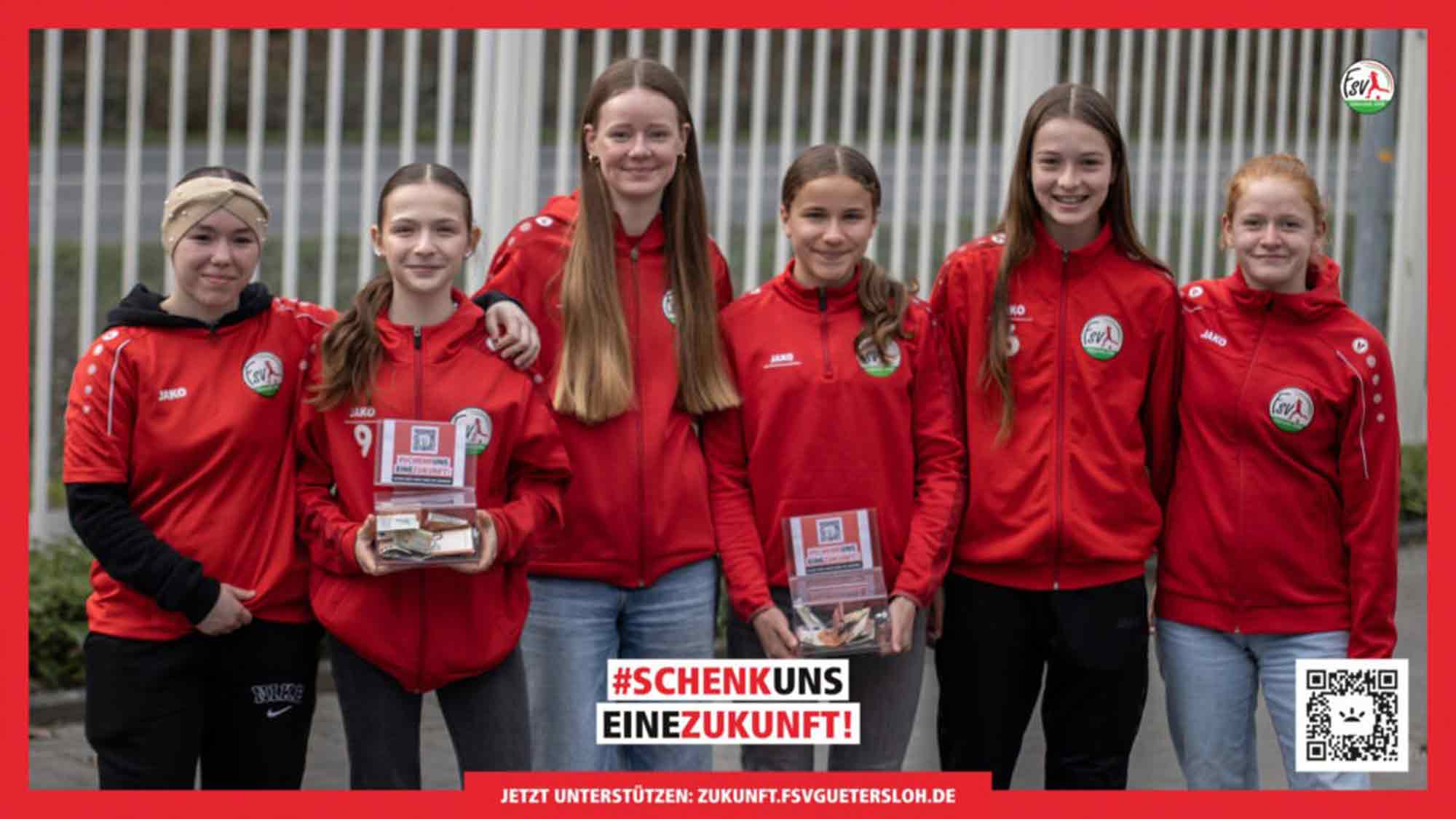 FSV Gütersloh Juniorinnen sammeln beeindruckende 1.127 Euro für die Kampagne »Schenk uns eine Zukunft« FSV Gütersloh Juniorinnen sammeln beeindruckende 1.127 Euro für die Kampagne »Schenk uns eine Zukunft«