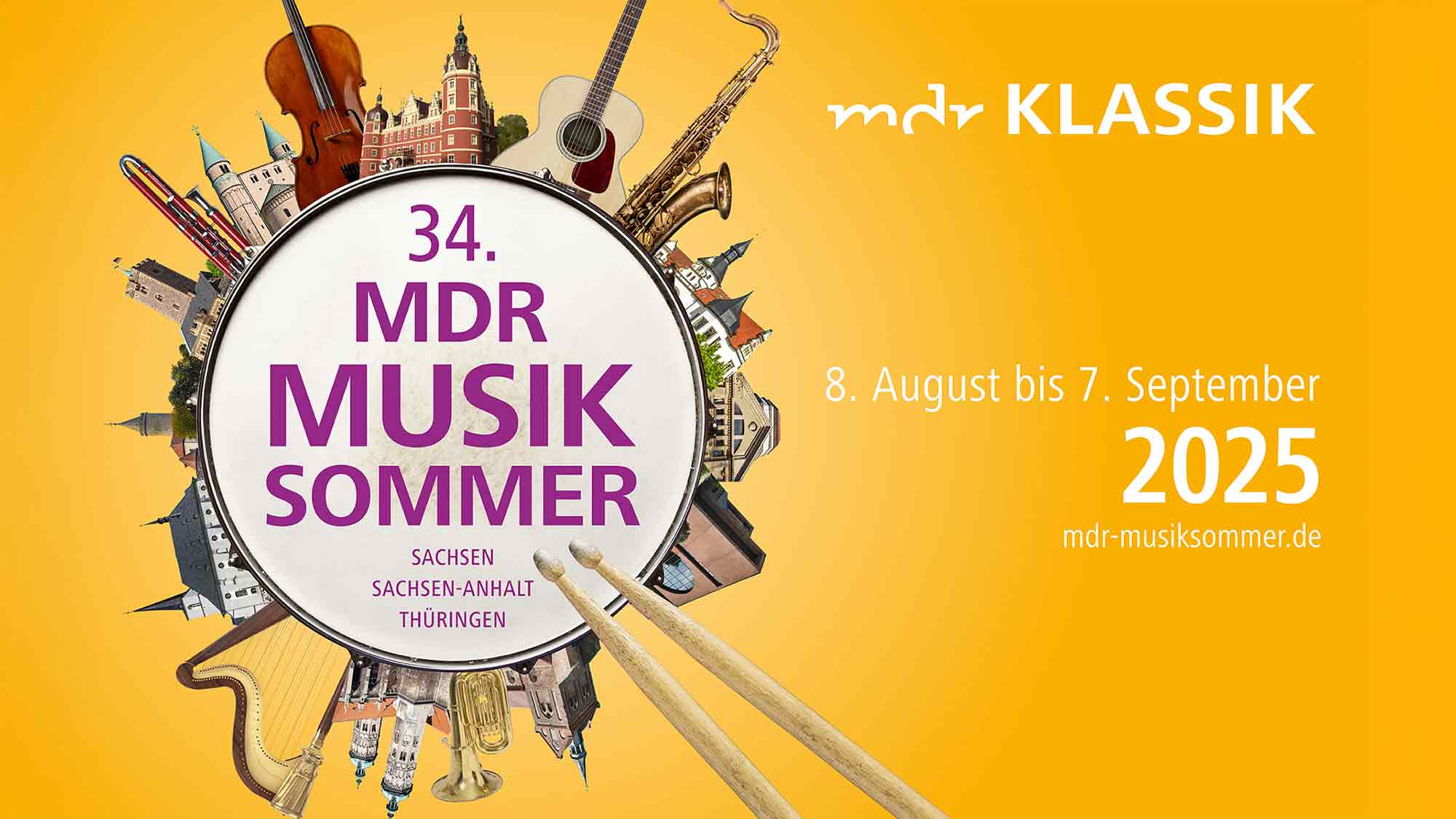 Von Chemnitz in die Herzen Mitteldeutschlands – 34. MDR Musiksommer 2025 startet in Europas Kulturhauptstadt, 8. August bis 7. September 2025 Von Chemnitz in die Herzen Mitteldeutschlands – 34. MDR Musiksommer 2025 startet in Europas Kulturhauptstadt, 8. August bis 7. September 2025