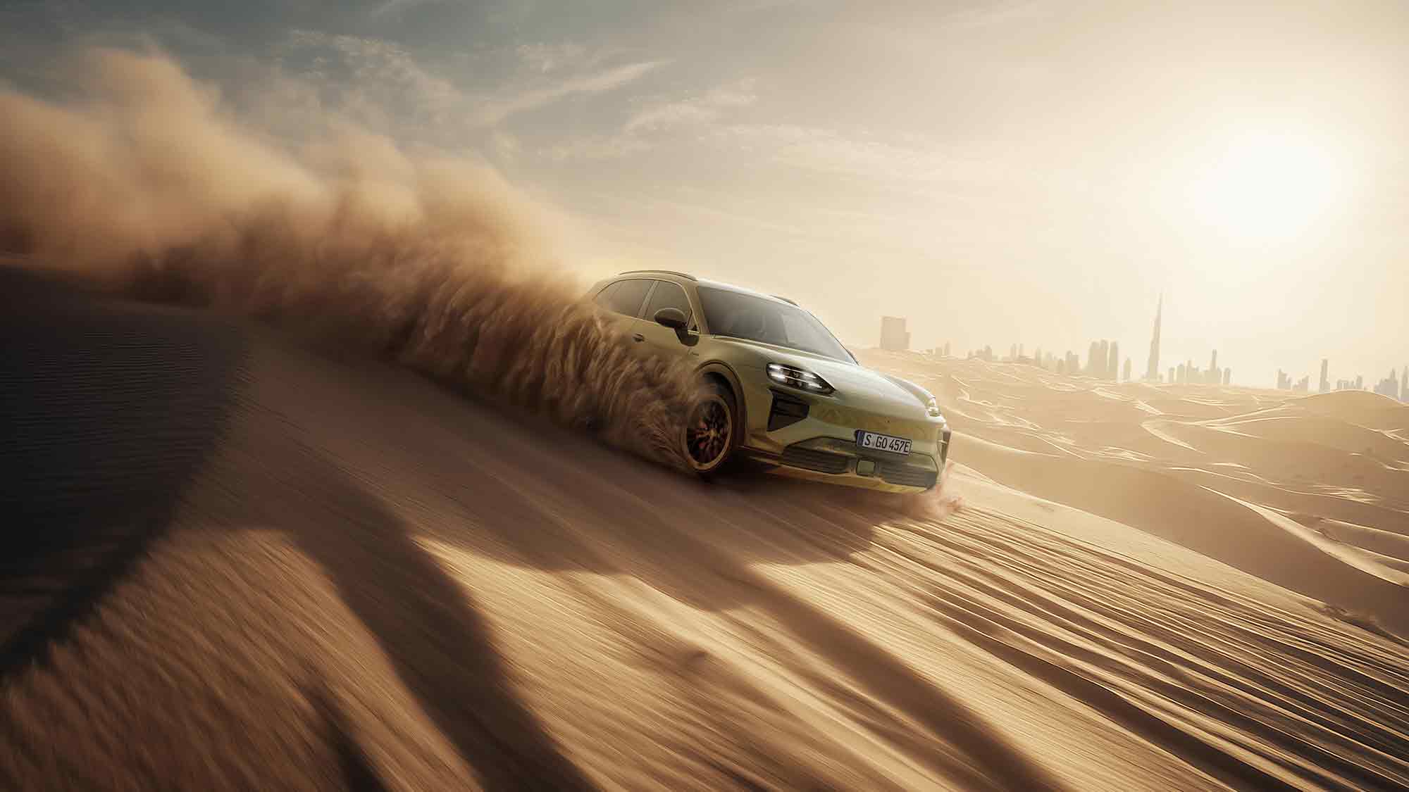 Zwischen Skyline und Sand: Der Cayenne Electric zeigt sich in Dubai – erster öffentlicher Auftritt des neuen vollelektrischen SUV