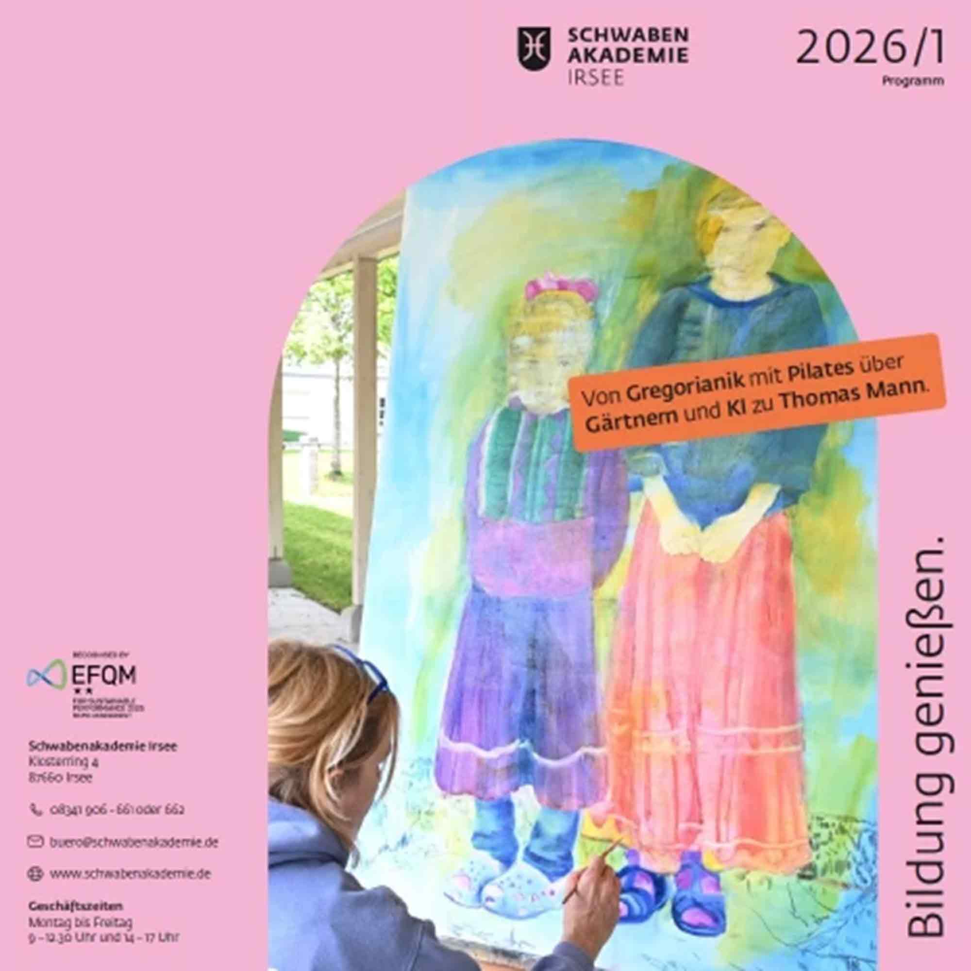 Ein Programm für die guten Neujahrsvorsätze – Bewegung, Einkehr und vieles mehr – das neue Halbjahresprogramm der Schwabenakademie Irsee ist da