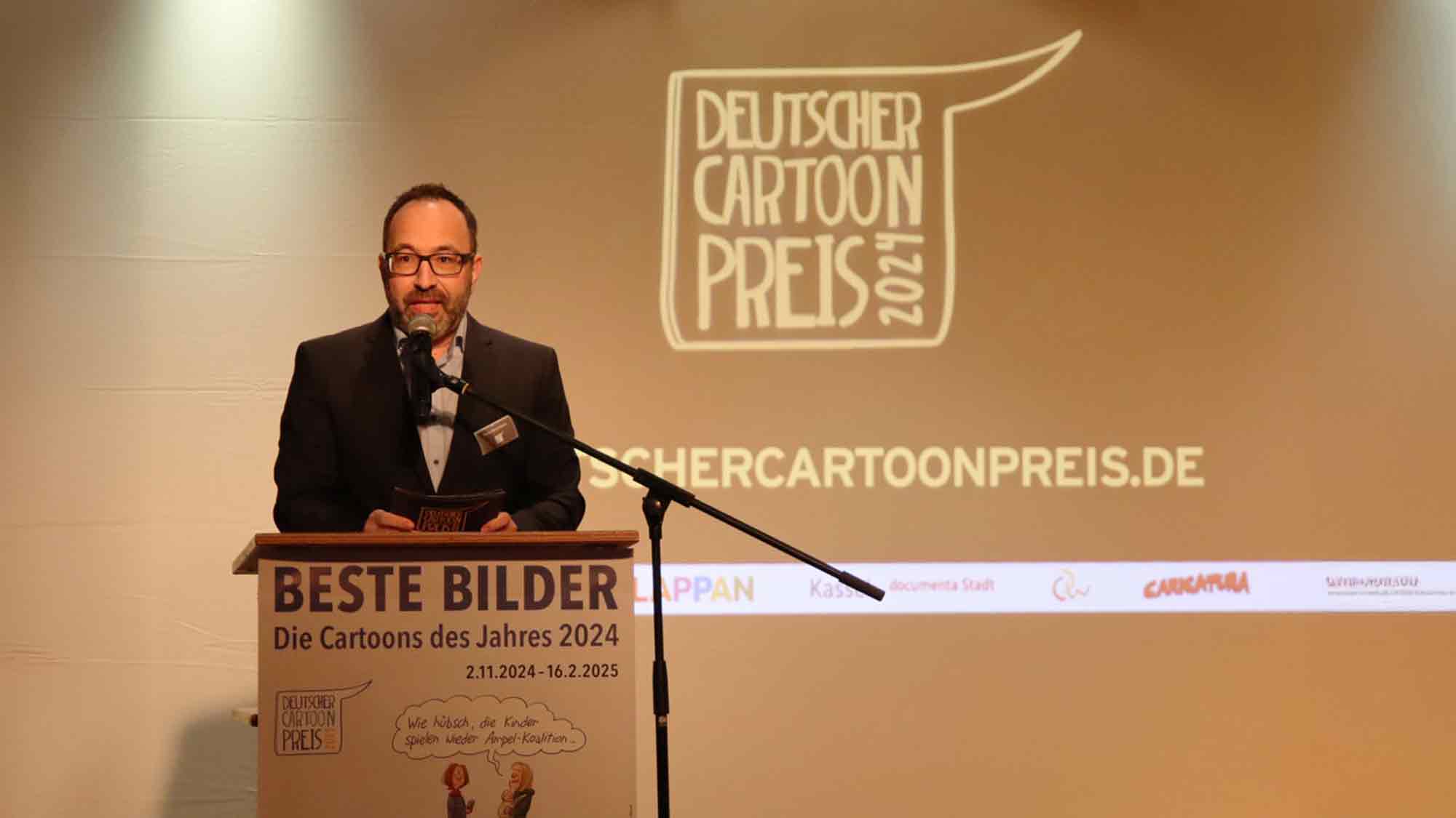 Caricatura – Galerie für Komische Kunst, Kassel: Verleihung des Deutschen Cartoonpreises 2025, 9. Januar 2026 Caricatura – Galerie für Komische Kunst, Kassel: Verleihung des Deutschen Cartoonpreises 2025, 9. Januar 2026