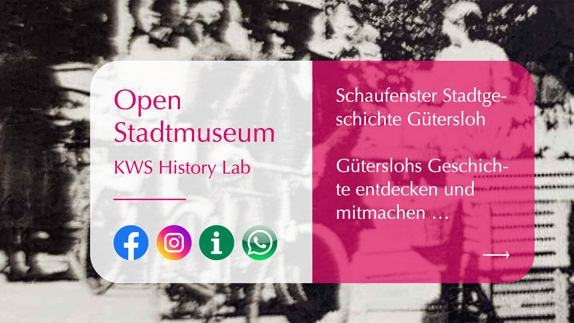 KWS History Lab – Open Stadtmuseum, Schaufenster Stadtgeschichte Gütersloh KWS History Lab – Open Stadtmuseum, Schaufenster Stadtgeschichte Gütersloh