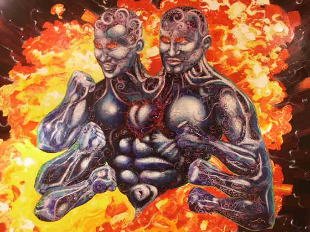 6 Arme für die Freiheit, 6 arms for freedom, SOS, Klitschko Artwork »United« vom Artist und Visionär Heiko Saxo steht zum Verkauf 6 Arme für die Freiheit, 6 arms for freedom, SOS, Klitschko Artwork »United« vom Artist und Visionär Heiko Saxo steht zum Verkauf