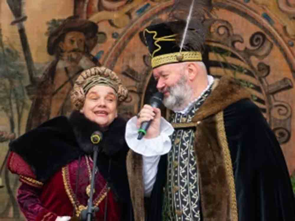 Jahresabschluss des Festjahres 450 Jahre Schloss Augustusburg, das Kurfürstenpaar lädt zum traditionellen Silvesterblasen 2022 ein