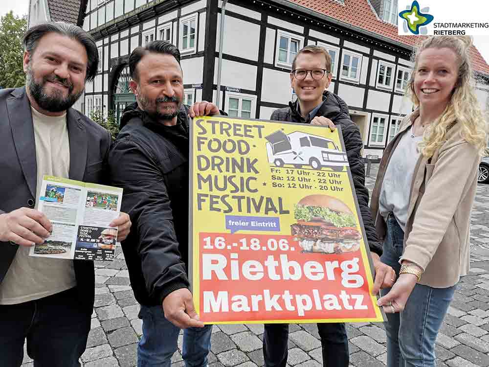 Rietberg, Street Food Festival sorgt für Gaumenfreuden. Dämmershopping Freitag und leckeres Event in der Innenstadt, 16. bis 18. Juni 2023 Rietberg, Street Food Festival sorgt für Gaumenfreuden. Dämmershopping Freitag und leckeres Event in der Innenstadt, 16. bis 18. Juni 2023
