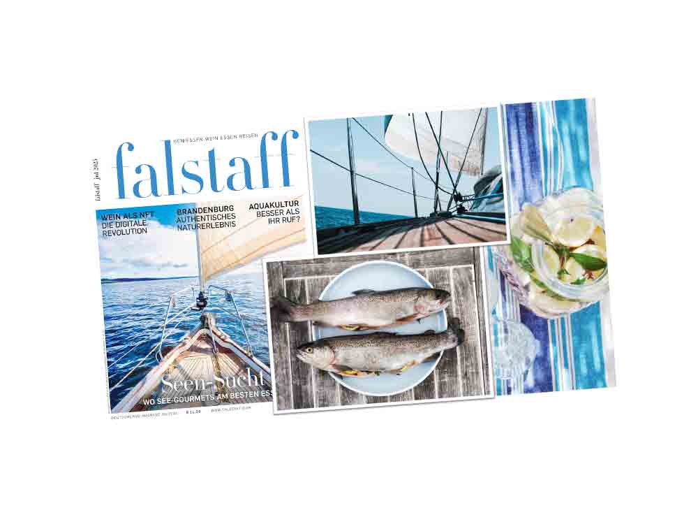 Seen Sucht: Im Juli 2023 nimmt das Gourmet und Lifestyle Magazin Falstaff seine Leser mit auf kulinarische Reisen an die Seen Seen Sucht: Im Juli 2023 nimmt das Gourmet und Lifestyle Magazin Falstaff seine Leser mit auf kulinarische Reisen an die Seen