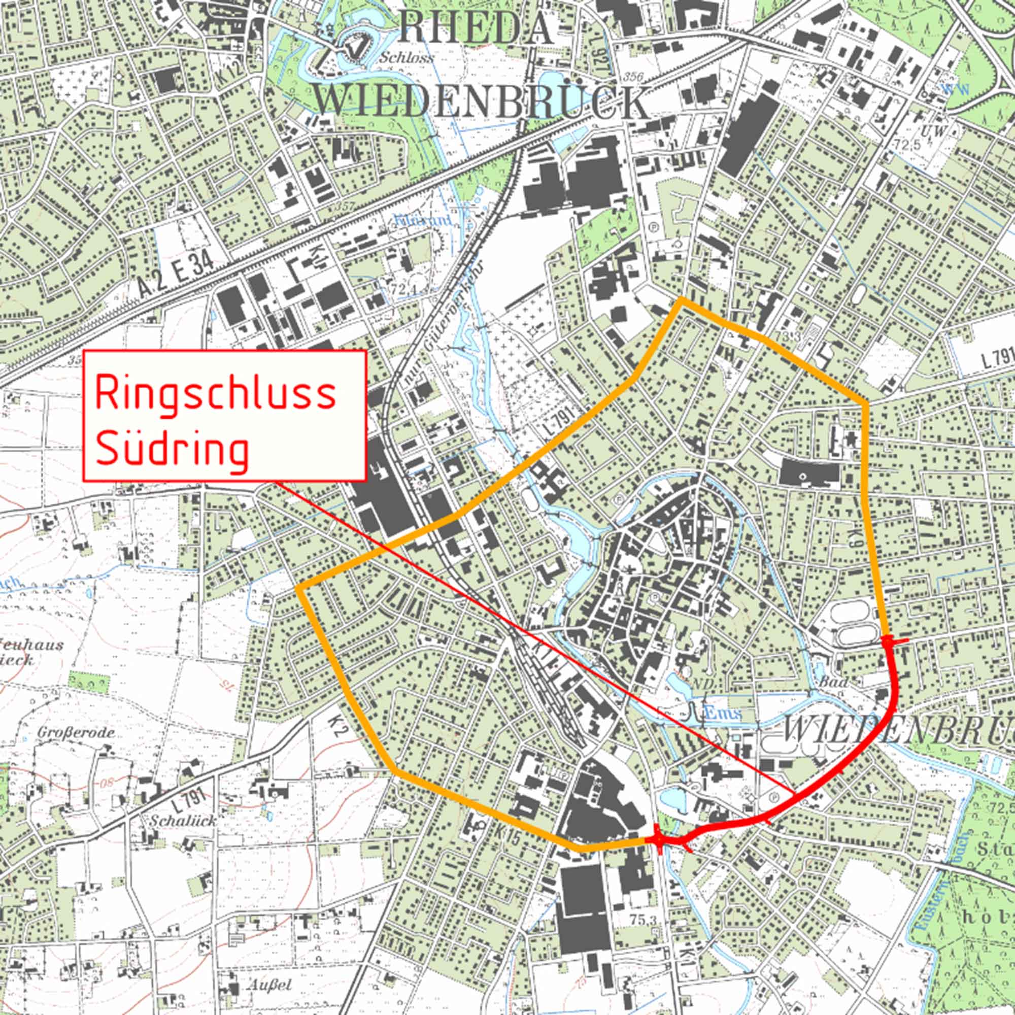 Detmold, Rheda Wiedenbrück: Offenlage Planfeststellungsverfahren der Bezirksregierung für den Neubau des Ringschlusses Südring