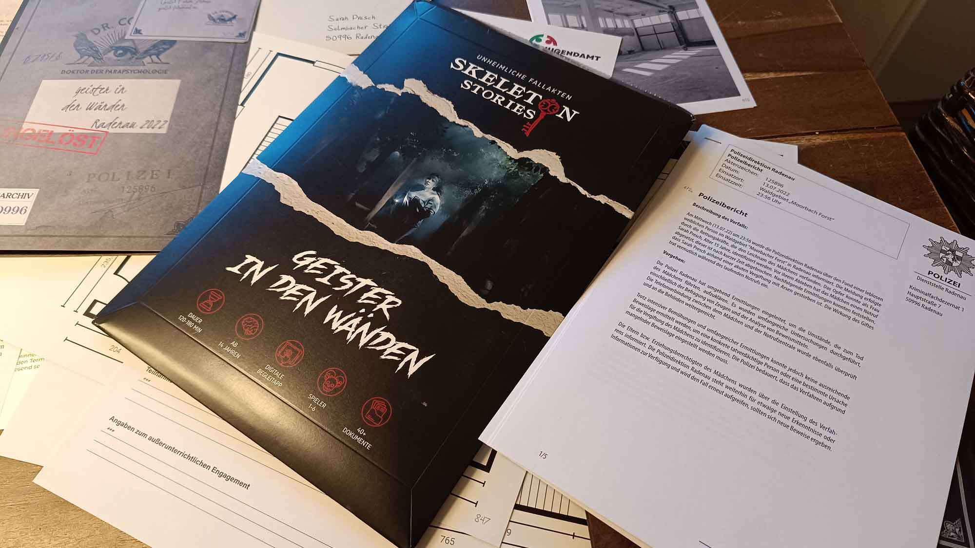 Brands Spiele Check: »Geister in den Wänden« aus der neuen Ermittlerreihe »Skeleton Stories« von Fear Factory Brands Spiele Check: »Geister in den Wänden« aus der neuen Ermittlerreihe »Skeleton Stories« von Fear Factory