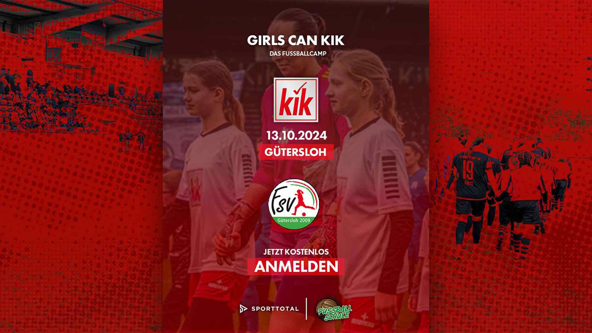 Kostenloses Fußballcamp für Mädchen: &raquo;Girls can KiK&laquo; beim FSV Gütersloh, 13. Oktober 2024